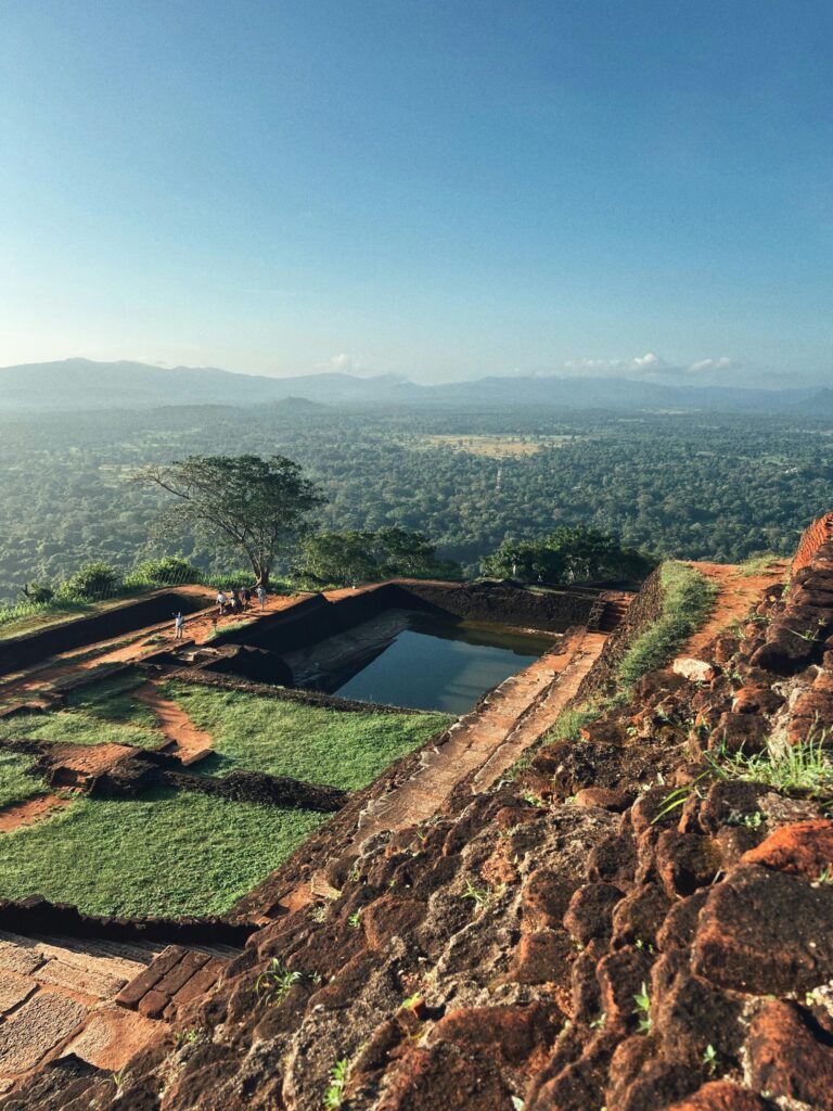 The well-designed Water Gardens at the base of Sigiriya Rock